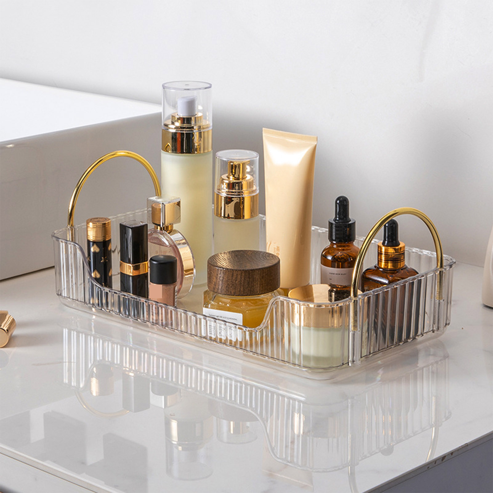 Bathroom Organizer Rack Light  - Luxury Skincare Tray 评论和价格