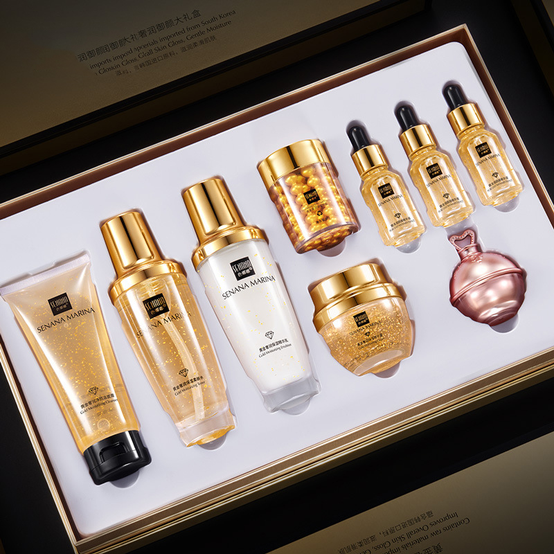Women 24K Gold Skin Care Set 9 - Luxury Skincare Set For Women 评论和价格