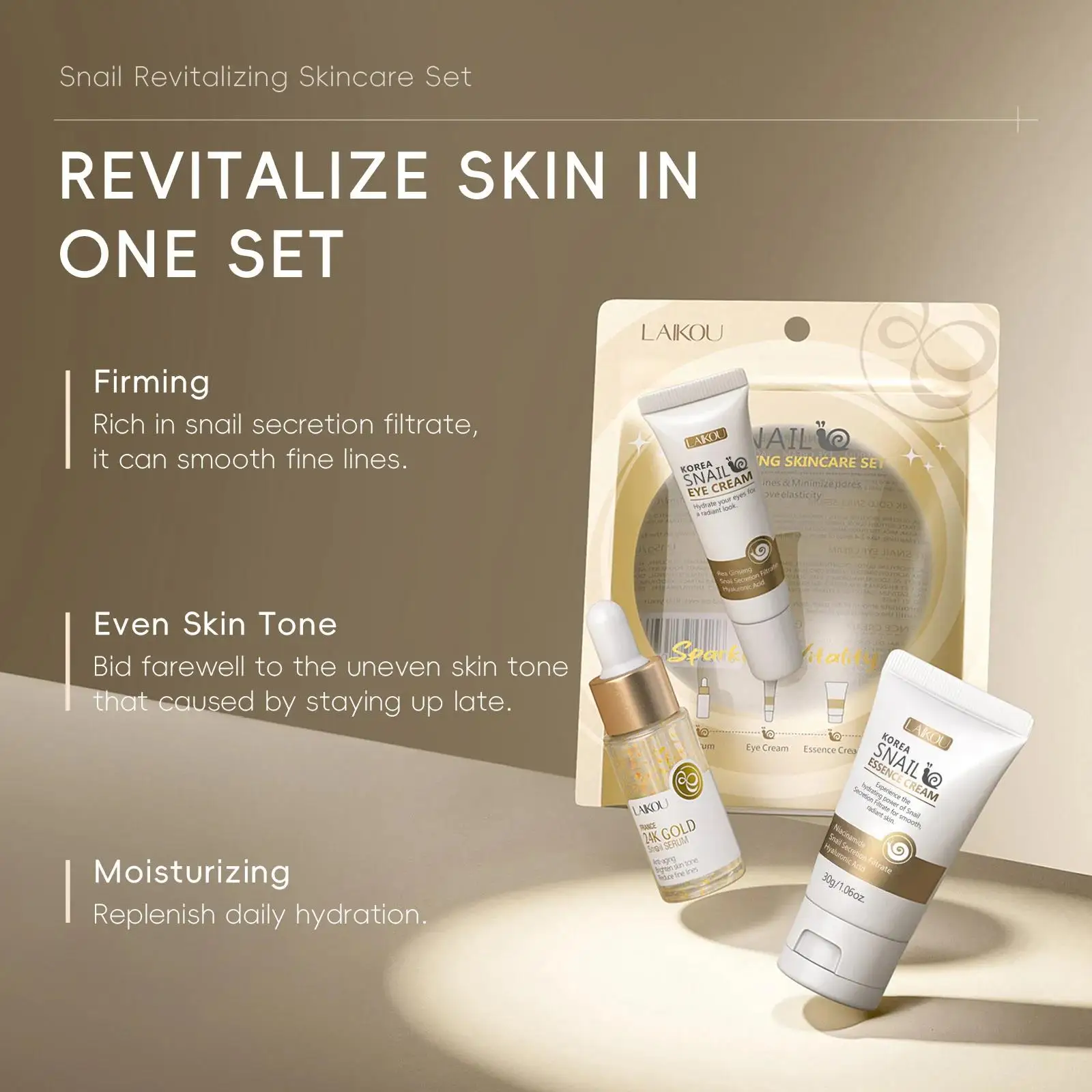 24K Gold Snail Repair Serum Ey - Luxury Skincare Set For Women 评论和价格