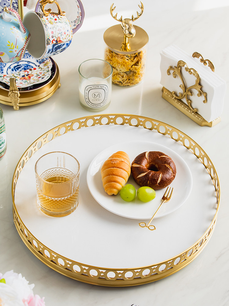 Light luxury mirror brass rota - Luxury Skincare Tray 评论和价格