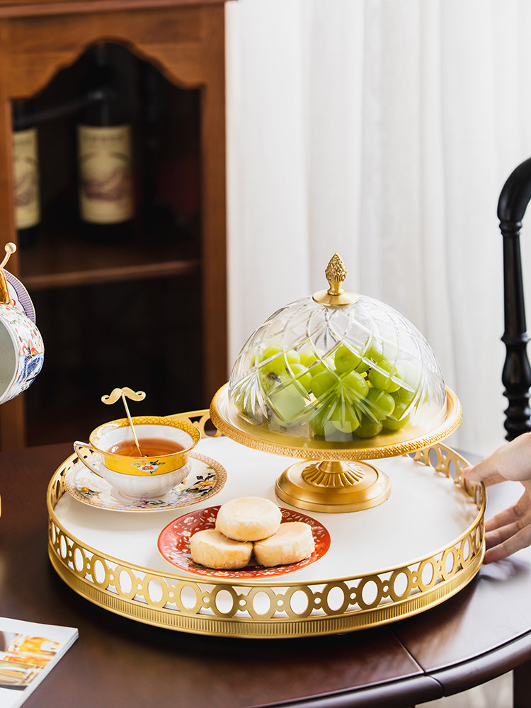Light luxury mirror brass rota - Luxury Skincare Tray 评论和价格