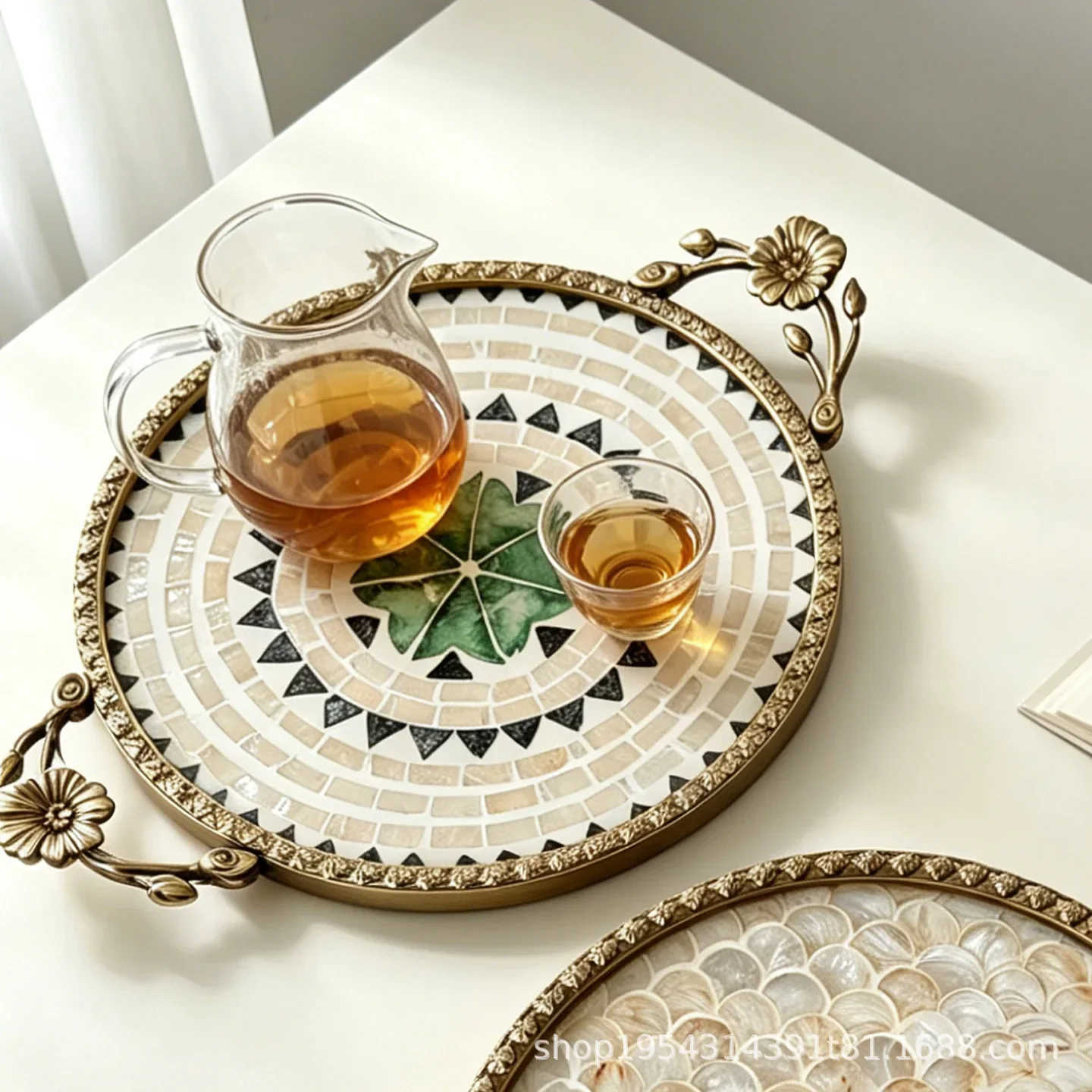 b7- new Chinese retro light lu - Luxury Skincare Tray 评论和价格