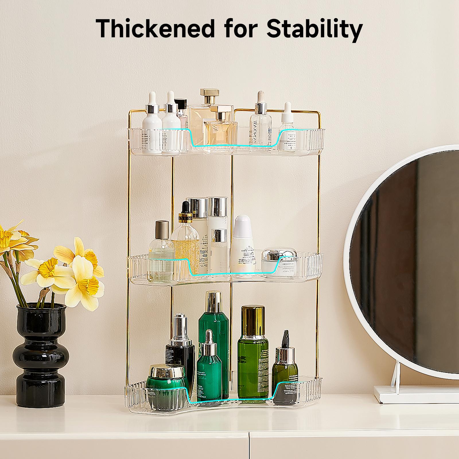 3 Tier Clear Bathroom Organize - Luxury Skincare Tray 评论和价格